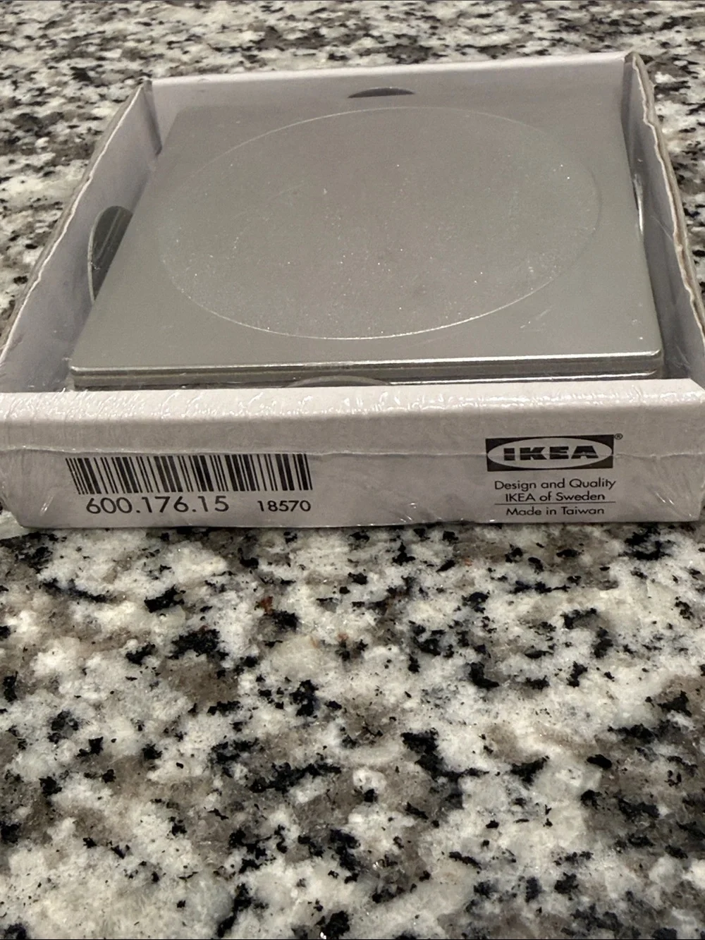 Groggy silver coasters … set of 6 from IKEA … NIP